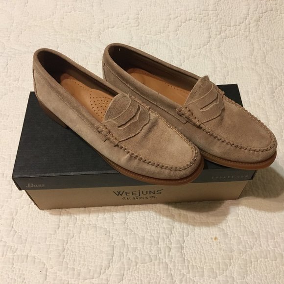 Bass Ladies Whitney Weejun II Penny Suede loafers in Earth color - Size 8M - New - Picture 5 of 10
